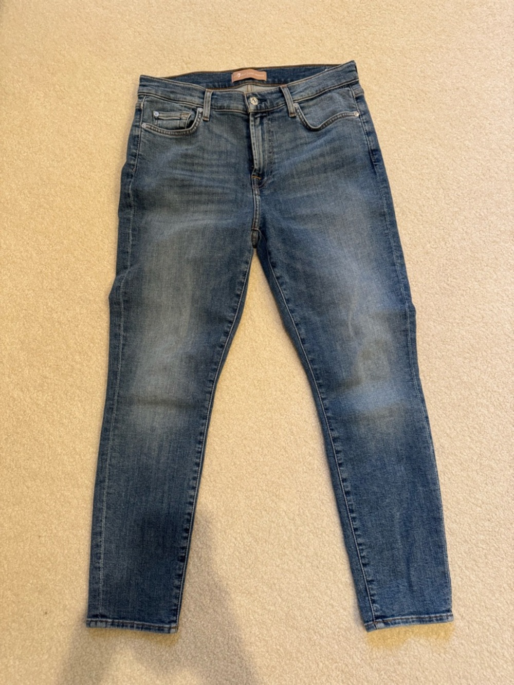 7 For All Mankind Women's Dark Blue Jeans